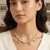 Shoreline Bloom Shell Starfish Charm Station Floral Ceramic Ball Beaded Necklace