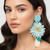 Dramatic Petals Oversized Bold Floral Resin Drop Statement Earrings