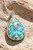 Slow Tide Sea Turtle Embossed Teardrop Pendant Necklace