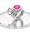 Nova Glow Bold Round Square CZ Pave Statement Stretch Ring