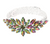 Dazzled Bliss Marquise Floral Stone Evening Bracelet - Multi Emerald