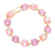 Palace Galore Round Stone Link Evening Bracelet - Pink