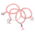 Vibrance Pink Ribbon Hope Charm Stretch Bracelet - Pink