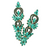 Timeless Heritage Marquise Stone Accented Evening Earrings - Emerald