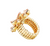 I Am Speechless Marquise Crystal Stretch Ring - Peach