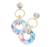 Luna Link Celluloid Acetate Open Circle Link Earrings - Multi
