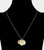 Butterfly Bloom Stone Paved Butterfly Flower Charm Necklace - Gold