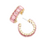 Luminaire Baguette Stone Cluster Hoop Earrings - Pink