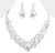 Opulent Essence Teardrop Accented Stone Embellished Necklace -  Rhodium