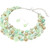 Vivid Fusion Faceted Beaded Collar Statement Necklace - Mint