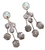 Radiant Globe Round Glass Stone Cluster Chandelier Earrings - Gold Burnished