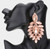 Graceful Sophistication Marquise Stone Cluster Dangle Evening Earrings - Peach