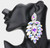 Graceful Sophistication Marquise Stone Cluster Dangle Evening Earrings - AB Silver