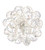 Bloom and Bling Studded Flower Brooch/Hair Clip - AB White