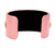 Bling Loop Rhinestone Embellished Double Circle Link Cuff Bracelet - Pink