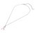 Hope and Shine Stone Paved Enamel Pink Ribbon Necklace - Pink
