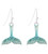 Ocean Spark Stone Paved Colored Metal Mermaid Tale Earrings -  Mint