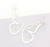 Sparkle Wing Glitter Cutout Butterfly Earrings - White