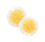 Paradise Flower Seed Beaded Sequin Pointed Raffia Flower Earrings - Yellow