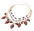 Game Day Glam Football Charm Embellished Beaded Layered Necklace - Burgundy
