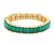 Afterglow Baguette Stone Stretch Bracelet - Green