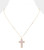 Heavenly Druzy Cross Pendant Necklace - AB Lavender