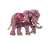 Prismatic Elephant Stone Embellished Brooch - Fuchsia