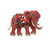 Prismatic Elephant Stone Embellished Brooch - Red