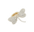 Sophia Rhinestone Paved Dragonfly Stretch Ring - Clear/Gold
