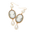 Victorian Grace Pearl Cameo Earrings - Gray