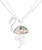 Sunset Flamingo Abalone Metal Layered Chain Necklace - Abalone