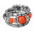 Bold Chic Chunky Beads Accent Wrapped Coil Bracelet - Orange