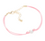 Linea Pearl Pointed Wax Rope Bracelet - Pink