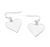 Metal Crush Hammered Heart Earrings - Rhodium