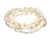Garden Glow 5 PCS Floral Pearl Faceted Beaded Stretch Multi Layer Bracelet - Neutral