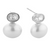 Alice Glow 14K Gold Dipped CZ Sparkle Pearl Earrings - Silver