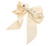 The Olivia Oversized Pearl Dangle Bow Barrette - Beige