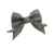 The Charlotte Sparkly Bling Stone Bow Hair Barrette - Black