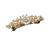 The Lila Floral Stone Accent Barrette - Gold