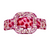 Bling Safari Rhinestone Buckle Leopard Print Barrette - AB/Pink