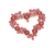 Crystal Kiss Stone Embellished Heart Brooch - Pink