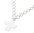 Divine Edge Hammered Matte Metal Cross Chunky Necklace - Silver