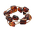 Canyon Trio 3PCS Speckled Resin Pebble Stretch Layered Bracelet - Tortoise