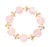 Marvelous Marble Abstract Resin Ball Beaded Stretch Bracelet - Pink