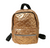 The Audrey Shiny Quilted Everyday Backpack - Gold
