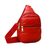 The Harper Solid Puffer Mini Sling Bag - Red