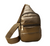 The Harper Solid Puffer Mini Sling Bag - Bronze Gold