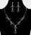 Everly Vine Rhinestone Embellished Rose Flower Cluster Necklace - Black