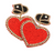 Heart of the West Beaded Hat Heart Earrings - Red