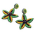 Carnival Starfish Mardi Gras Seed Beaded -  Multi